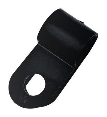 PRO ELEC P Clip Cable Clamps 3.2mm Black Pack of 100