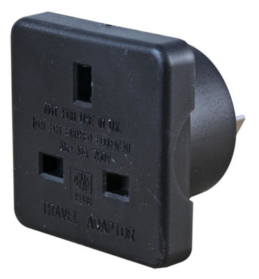 PRO ELEC - UK to Australia Travel Adaptor, Black