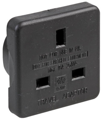 PRO ELEC - UK to US Travel Adaptor, Black