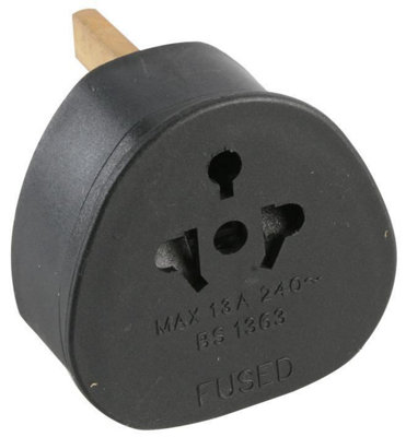 PRO ELEC - Visitor to UK, All Continents Travel Adaptor, Black