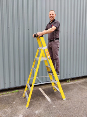 PRo Fibreglass 5 Tread Platform Step Professional Use GRP Steps