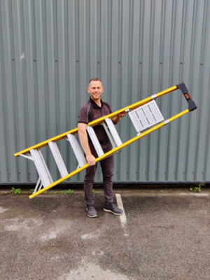 PRo Fibreglass 6 Tread Platform Step Professional Use GRP Steps
