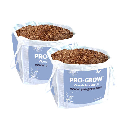 Pro-Grow 1460L Woodchip Mulch Bulk Bag: Ideal to supress weeds, retain moisture and protect plant roots.