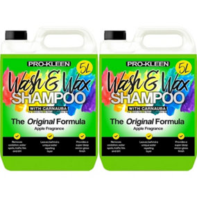 Pro-Kleen 10 Litres Carnauba Wash and Wax Shampoo (Apple Fragrance)