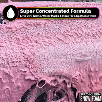 Pro-Kleen 10L Strawberry Milkshake PINK Snow Foam with Wax Super Thick & Non-Caustic Foam - 5