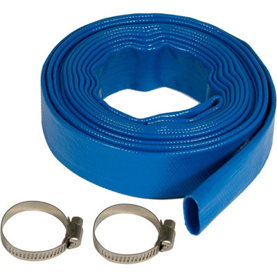 Pro-Kleen 10M PVC Heavy Duty Layflat Submersible Pump Hose For Flood Water, Hot Tubs, Ponds