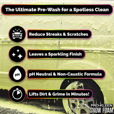 Pro-Kleen 15L Banana Milkshake YELLOW Snow Foam with Wax Super Thick & Non-Caustic Foam - 3
