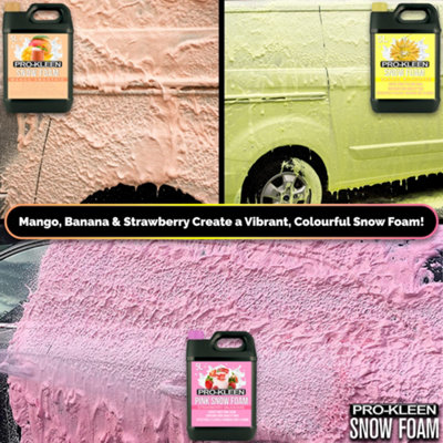 Pro-Kleen 15L Mango Smoothie pH Neutral Snow Foam with Wax Super Thick & Non-Caustic Foam - 6