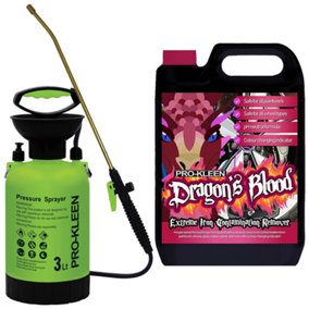 Pro-Kleen 3L Pump Sprayer with 5L Pro-Kleen Dragons Blood For all Wheel Types, Paintwork & Glass