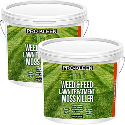 ProKleen 4 in 1 Weed and Feed Lawn Treatment with Moss Killer Greens