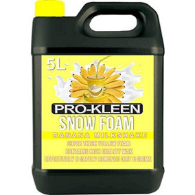 Pro-Kleen 5L Banana Milkshake YELLOW Snow Foam with Wax Super Thick & Non-Caustic Foam