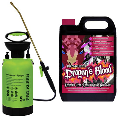 Pro-Kleen 5L Pump Sprayer with 5L Pro-Kleen Dragons Blood For all Wheel ...