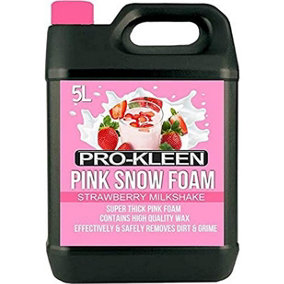 Pro-Kleen 5L Strawberry Milkshake PINK Snow Foam with Wax Super Thick & Non-Caustic Foam