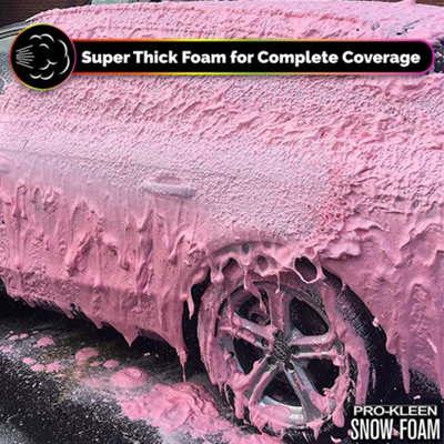 Pro-Kleen 5L Strawberry Milkshake PINK Snow Foam with Wax Super Thick & Non-Caustic Foam - 4