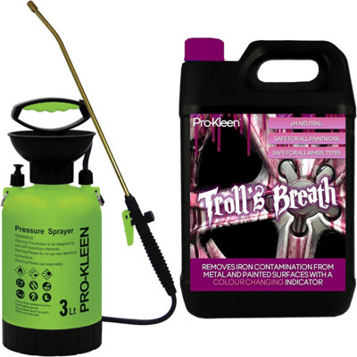 Pro-Kleen 5L Trolls Breath Iron Fallout Contamination Remover With 3L Garden Pump Sprayer