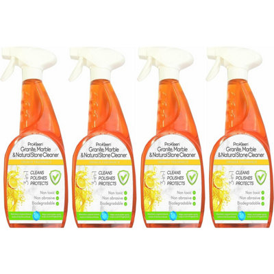 Pro-Kleen 750ml Granite, Marble & Natural Stone Cleaner Spray - 4 Pack