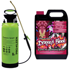 Pro-Kleen 8L Pump Sprayer with 5L Pro-Kleen Dragons Blood For all Wheel Types, Paintwork & Glass