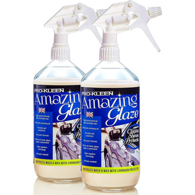 Pro-Kleen Amazing Glaze Waterless Wash & Wax with Carnauba 1L x2