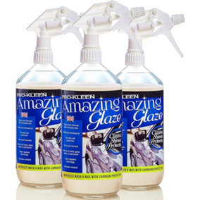 Pro-Kleen Amazing Glaze Waterless Wash & Wax with Carnauba 1L x3