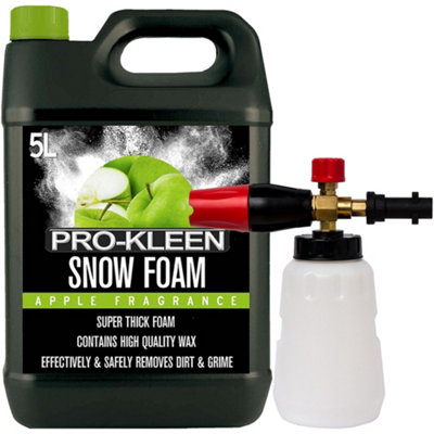 Pro-Kleen Apple Snow Foam Shampoo with Karcher K Series Snow Foam Lance Car Vehicle Pressure Washer Gun Soap Dispenser