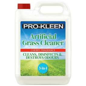 Pro-Kleen Artificial Grass Cleaner and Disinfectant 5L Makes 15 Litres Perfect for Homes with Dogs Cherry Fragrance