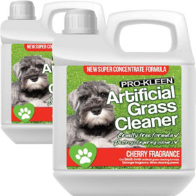 Pro-Kleen Artificial Grass Cleaner for Dogs and Pet Friendly Cruelty Free Disinfectant with Deodoriser 4 in 1 Cherry 2L