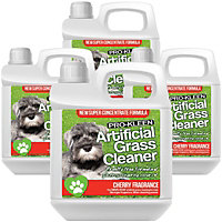 Pro-Kleen Artificial Grass Cleaner for Dogs and Pet Friendly Cruelty Free Disinfectant with Deodoriser 4 in 1 Cherry 4L
