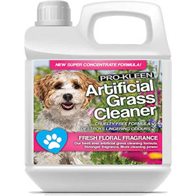 Pro-Kleen Artificial Grass Cleaner for Dogs and Pet Friendly Cruelty Free Disinfectant with Deodoriser 4 in 1. Floral 1L