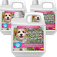 Pro-Kleen Artificial Grass Cleaner for Dogs and Pet Friendly Cruelty Free Disinfectant with Deodoriser 4 in 1. Floral 3L