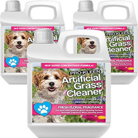 Pro-Kleen Artificial Grass Cleaner for Dogs and Pet Friendly Cruelty Free Disinfectant with Deodoriser 4 in 1. Floral 3L