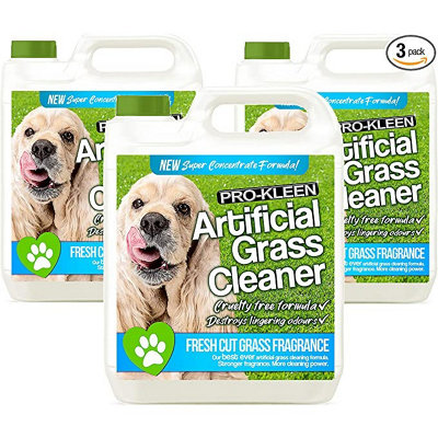 Pro-Kleen Artificial Grass Cleaner for Dogs and Pet Friendly Cruelty Free Disinfectant with Deodoriser 4 in 1 Fresh Cut Grass 3L