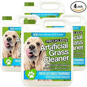 Pro-Kleen Artificial Grass Cleaner for Dogs and Pet Friendly Cruelty Free Disinfectant with Deodoriser 4 in 1 Fresh Cut Grass 4L