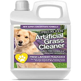 Pro-Kleen Artificial Grass Cleaner for Dogs and Pet Friendly Cruelty Free Disinfectant with Deodoriser 4 in 1. Lavender 1L