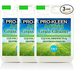 Pro-Kleen Artificial Grass Cleaner Fresh Cut Grass Fragrance, Cleans, Disinfects, Deodorises 15 Litre