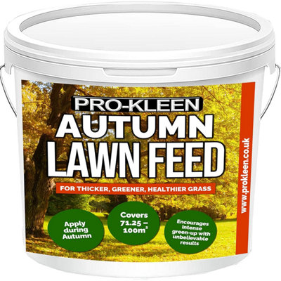 Pro-Kleen Autumn Lawn Feed Fertiliser - Encourages Grass Green Up & Prevents Lawn Disease - Covers up to 100m2