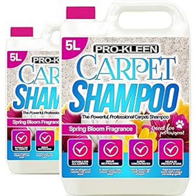 Pro-Kleen Carpet Cleaning Solution Upholstery Shampoo Spring Bloom Fragrance High Concentrate Cleaner 10L