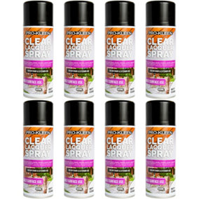 Pro-Kleen Clear Matt Lacquer Spray 400ml x8 Protects & Seals Fast Drying Formula