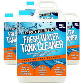 Pro-Kleen Fresh Water Tank Cleaner 20L - Sanitises, Descales, Removes Algae & Bacteria - Prevents Stale Taste & Odours