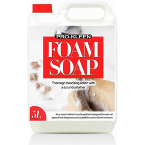 Pro-Kleen Hand Foam Soap 5 L - Citrus Hand Soap Refill - Kind to Skin, Powerful Cleansing Action, Luxurious Lather