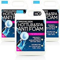 Pro-Kleen Hot Tub & Spa Anti Foam for All Hot Tubs & Spas-Easy to Use 5L, Clear (15 Litres)