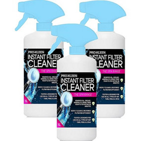 Pro-Kleen Instant Hot Tub & Spa Filter Cleaner Spray (3L) Improves Efficiency of Filter, Suitable for all Hot Tubs, Pools & Spas