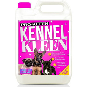 Pro-kleen Kennel Kleen - Disinfectant, Cleaner, Sanitiser & Deodoriser - Concentrated Formula Kennel Cleaner 5L Bubblegum