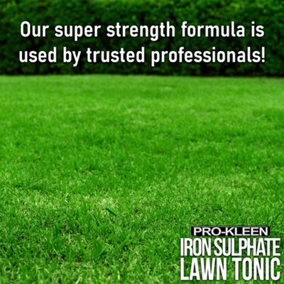 Pro-Kleen Lawn Tonic Liquid Iron Sulphate Quality Ferrous Conditioner, Fertiliser, Grass Greener, Turf Hardener 5L