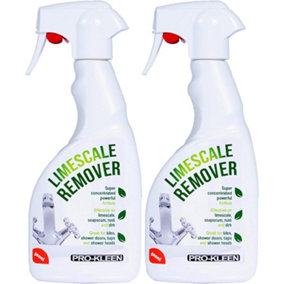 Pro-Kleen Limescale Remover Spray - Removes Stubborn Limescale, Dust, Rust & Dirt 2x 500ml