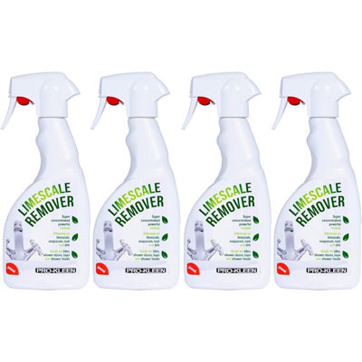 Pro-Kleen Limescale Remover Spray - Removes Stubborn Limescale, Dust, Rust & Dirt 4x 500ml