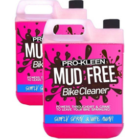 Pro-Kleen Mud Free Bike & Motorbike Cleaner Spray 5L x2
