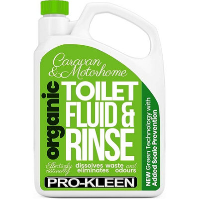 Pro-Kleen Organic Caravan Toilet Chemical Fluid Rinse Green Solution Cleaner 2L for Caravan and Motorhomes