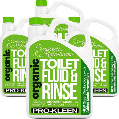 Pro-Kleen Organic Caravan Toilet Chemical Fluid Rinse Green Solution Cleaner 8L for Caravan and Motorhomes