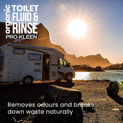 Pro-Kleen Organic Caravan Toilet Chemical Fluid Rinse Green Solution Cleaner 8L for Caravan and Motorhomes