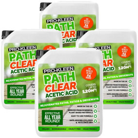 Pro-Kleen Path Cleaner Acetic Concentrated 30% - Glyphosate Free - See Results In Hours, Double Strength 20L